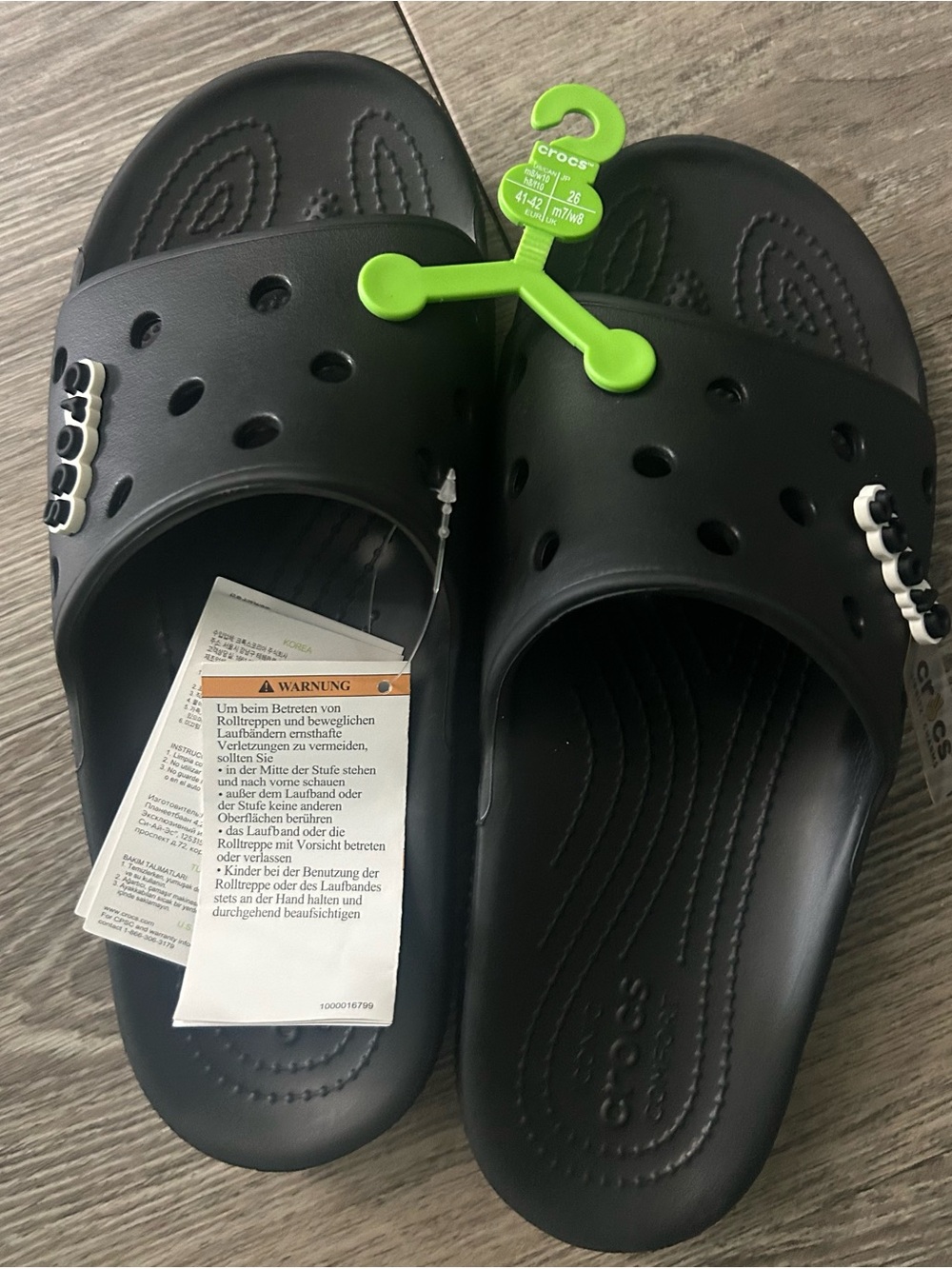 CROCS Classic Slide Clogs in Black